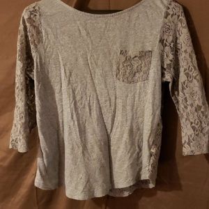 Grey and lace tshirt